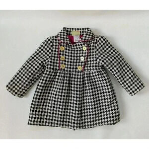Classic Girls Penelope Mack Black And White Check Formal Coat Age 5